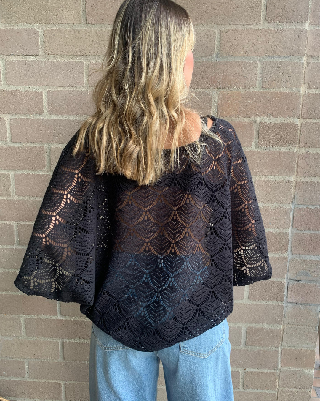 CAMISA CROCHET NEGRA